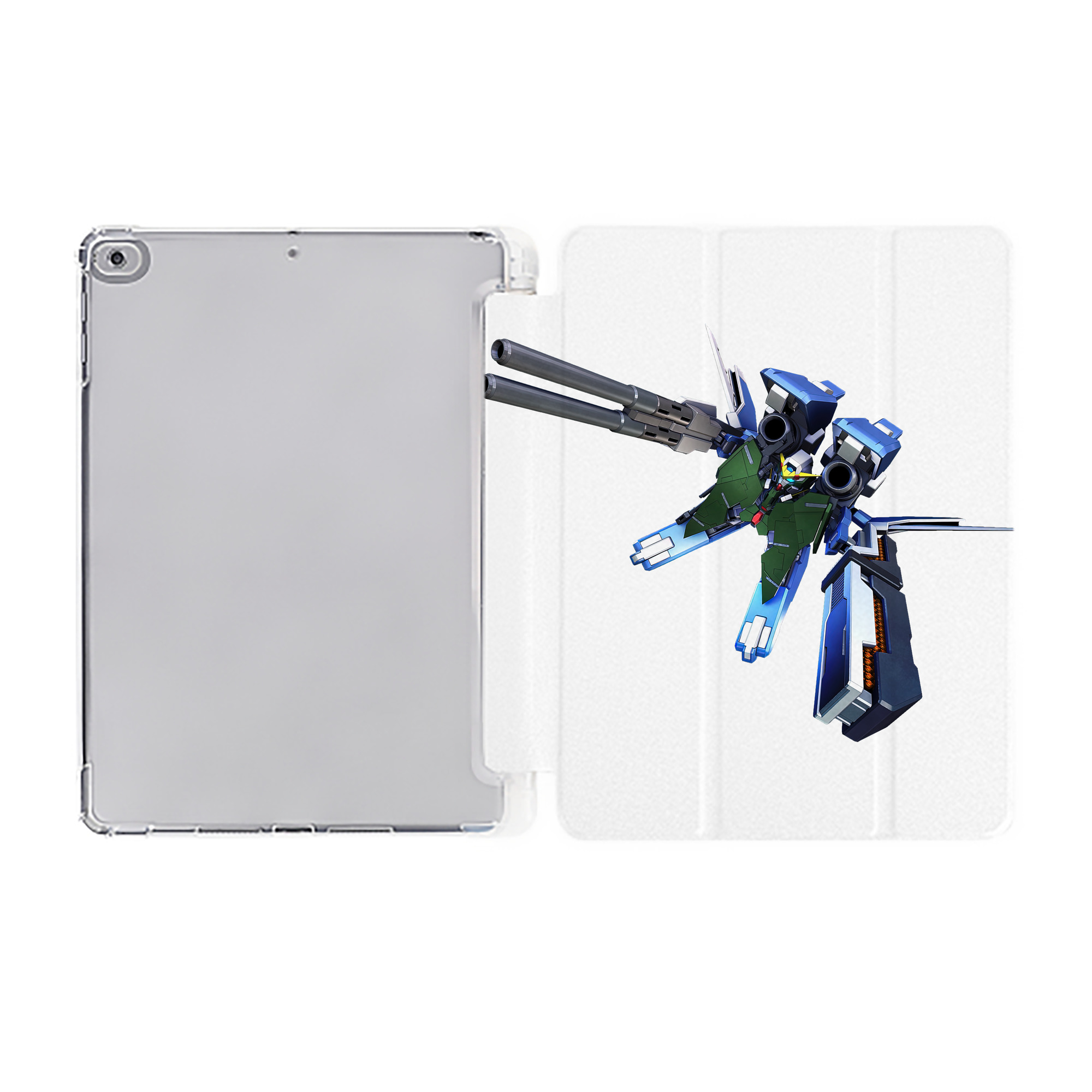 （画像用） 機動戦士ガンダム Mobile Suit Gundam IPad ケース ペン収納付き 三つ折りスタンド PUレザー×シリコン 対応機種9.5/10.5/10.9インチ